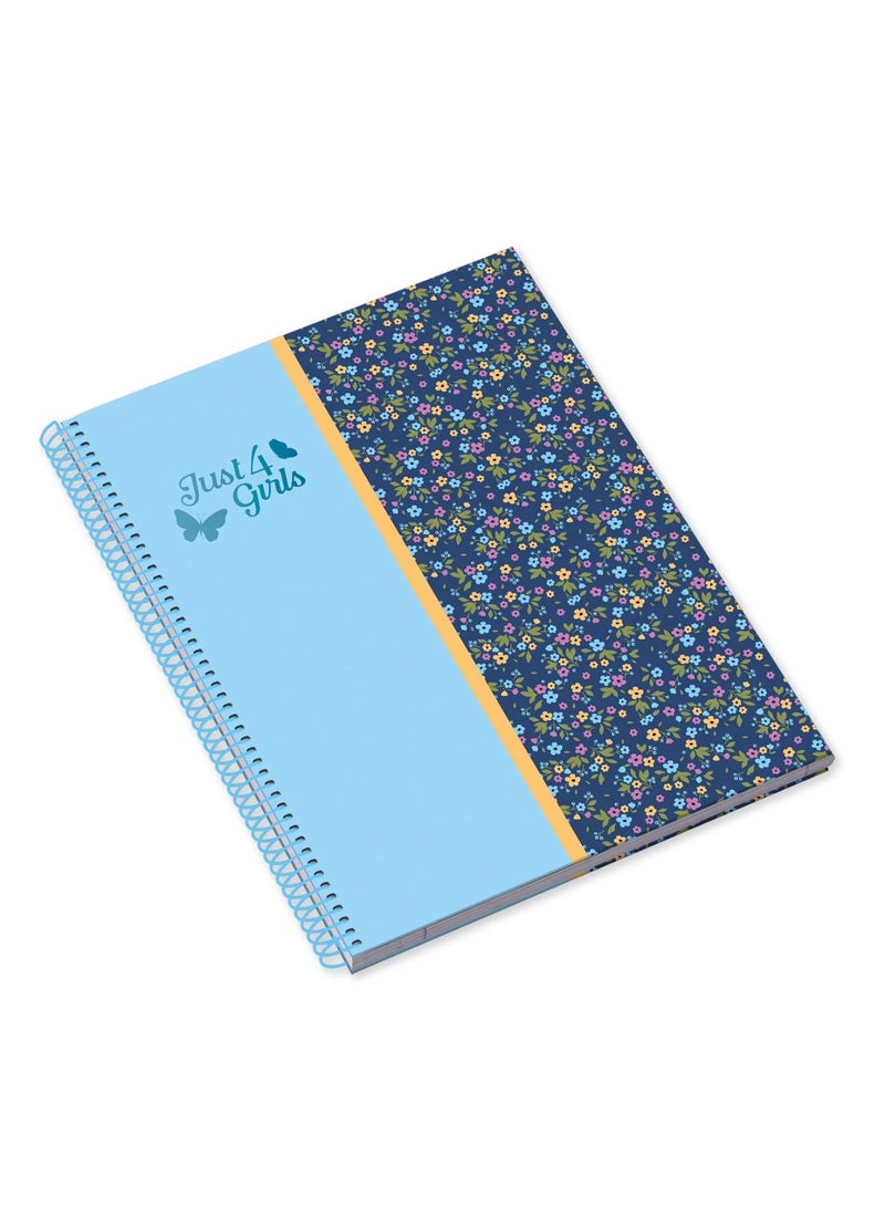 Ambar 1-Piece A4 Size Spiral Notebook Single Lined Ruling For Girls Assorted Designs - Image 1
