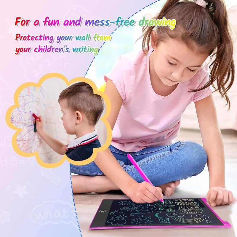 TECJOE 2 Pack LCD Writing Tablet, 10 Inch Colorful Doodle Board Drawing Tablet for Kids, Kids Travel Learning Toys Christmas Birthday Gifts for 3 4 5 6 Year Old Boys and Girls Toddlers - Image 5