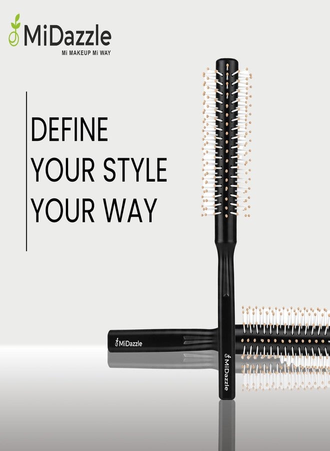 Midazzle Round Hair Brush for Men and Women | For Adding Curls, Volume, Waves, Quick Blowout, Straightening, Curling, Drying, | Hair Roller Brush for Hair Styling (MIHB0041) - Image 2