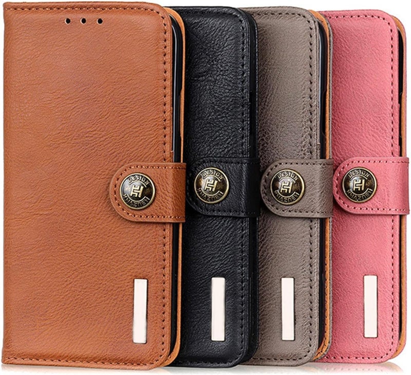 YUANSHXM-Wallet Case for Samsung Galaxy S25/S25 Plus/S25 Ultra,All-Inclusive Protection Flip Leather Shockproof Cover with Card Holder Kickstand Retro Business Phone Case (S25,Gray) - Image 5