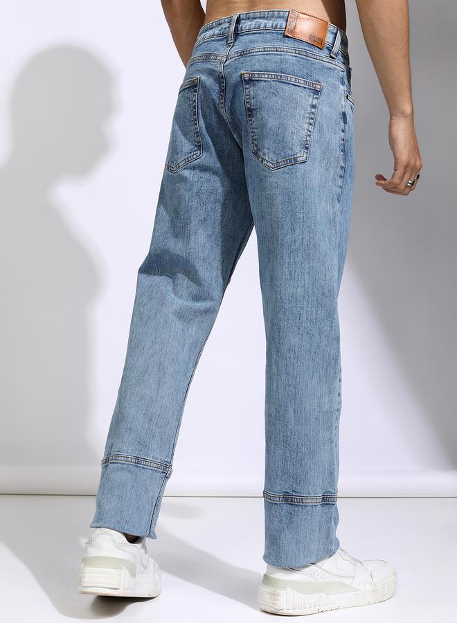 HIGHLANDER Mid-Rise Straight Fit Faded Stretchy Jeans - Image 3