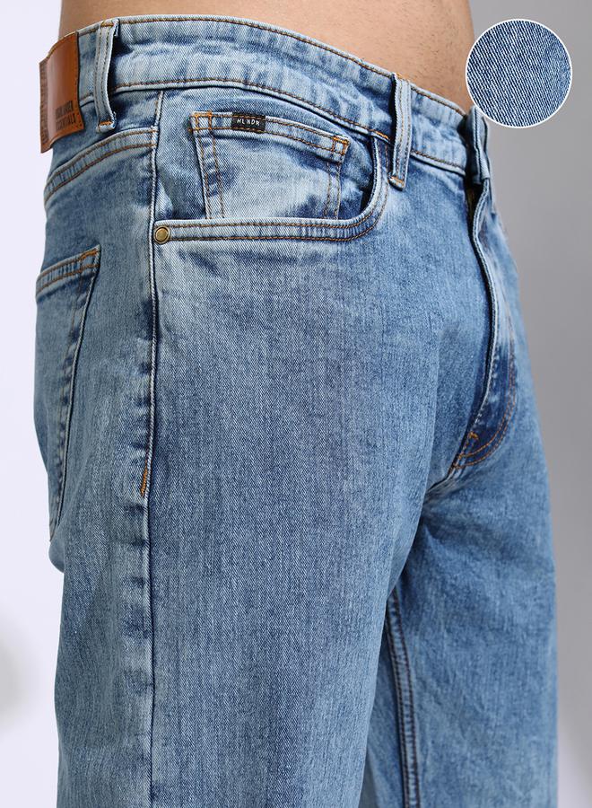 HIGHLANDER Mid-Rise Straight Fit Faded Stretchy Jeans - Image 5