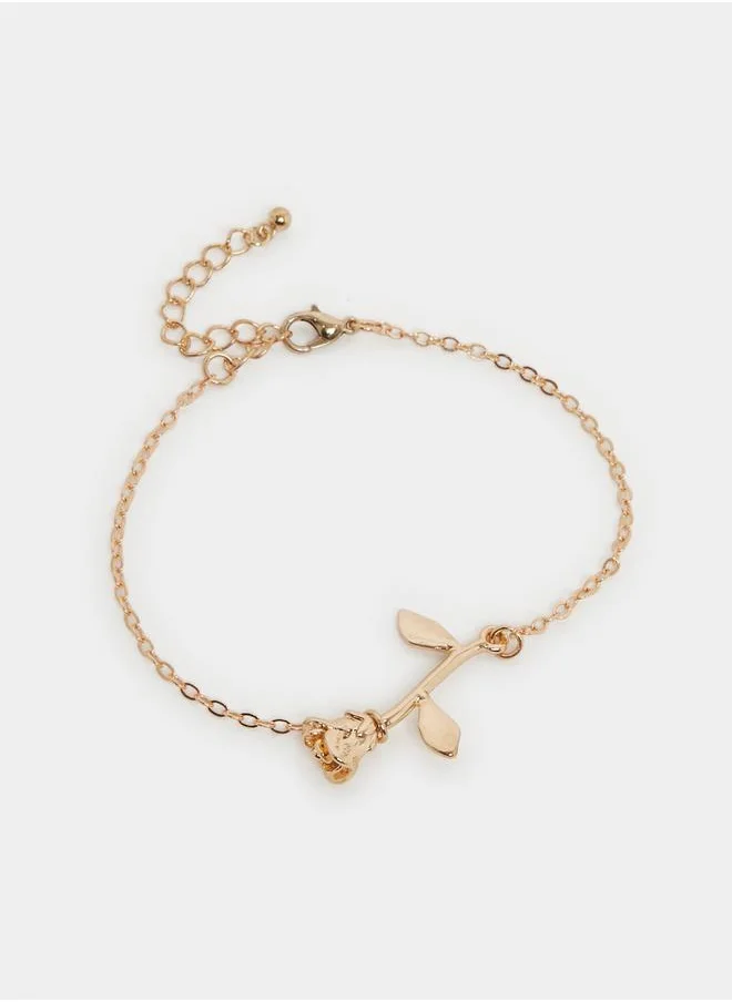 ستايلي Styli Flower Accent Anklet with Lobster Clasp