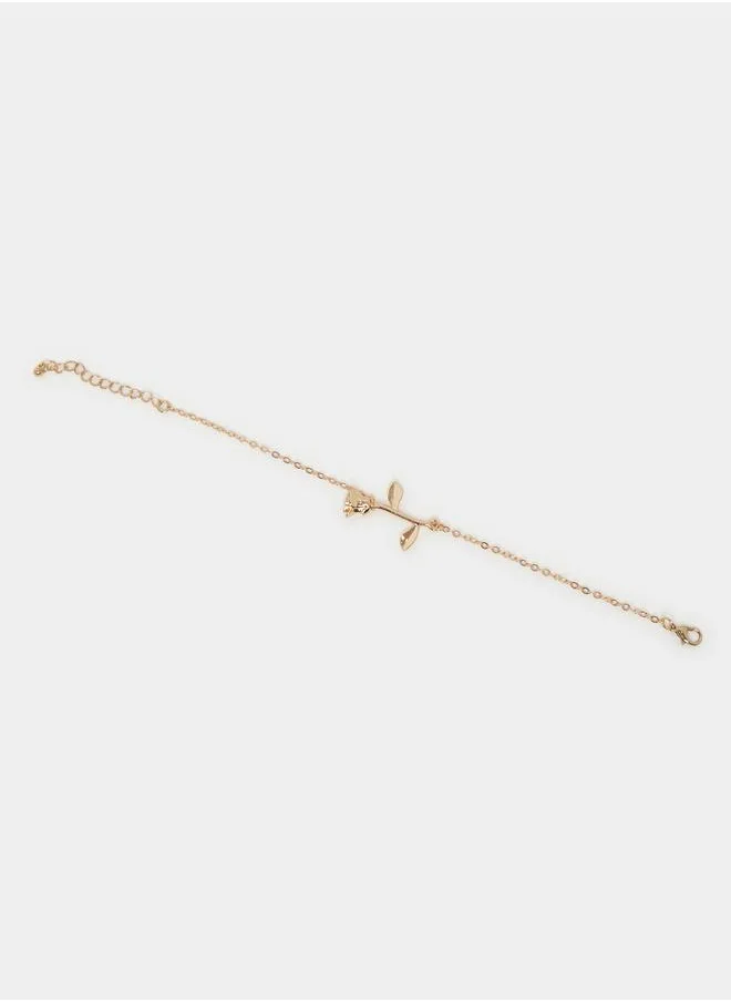 ستايلي Styli Flower Accent Anklet with Lobster Clasp