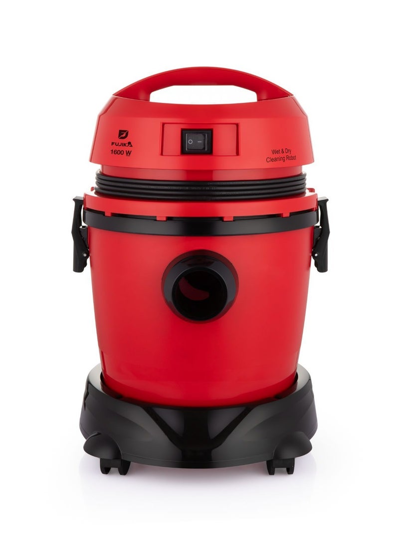 Fujika Turkish Wet and Dry Vacuum Cleaner FJK-190 Red ,20 Liter 1600 Watt - Image 2