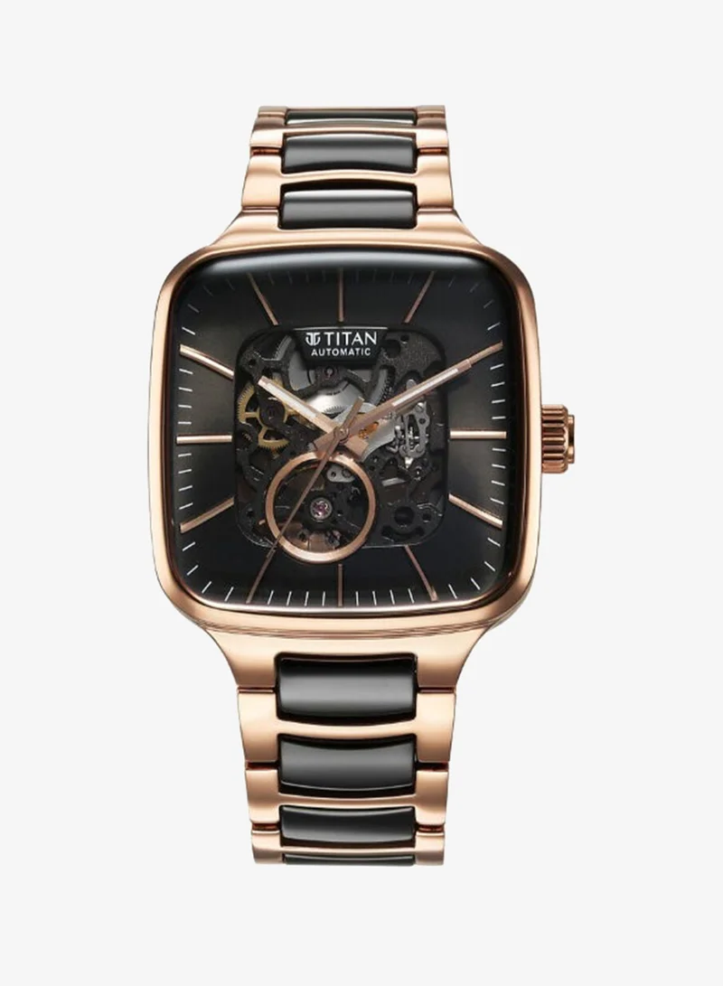 تيتان Men's Steel & Ceramic Automatic Watch 90175KD03 - 39 mm
