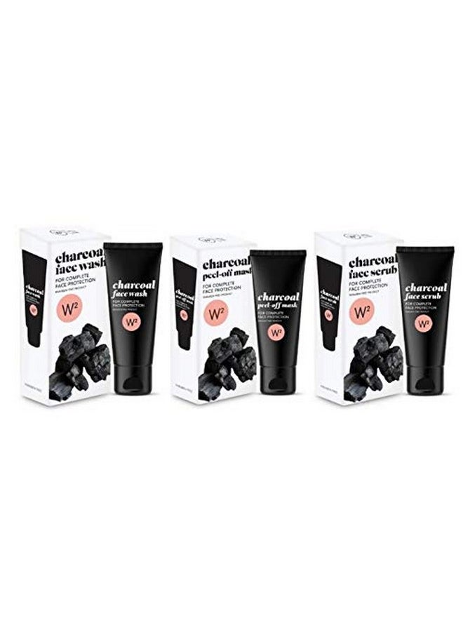 W2 Facewash For All Skin Types (Charcoal Kit) (Pack Of 3)  - Image 1