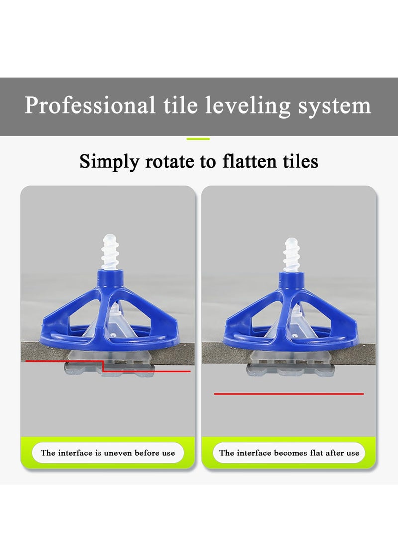 SYOSI - Tile Leveling System Kit with 1/8 Inch Spacers, 50 Reusable Nuts, and 100 Bases, for Seamless Installation of Self-Adhesive Floor and Wall Tiles (150 PCS) - Image 1