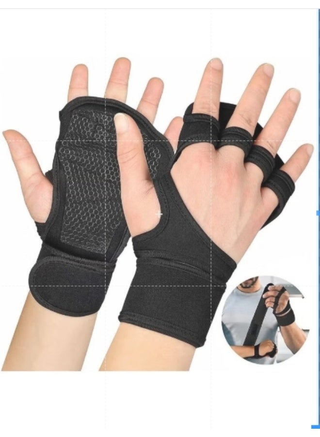 Anmi Gym Gloves, With Built-In Wrist Be Suitable For Gym Fitness -XL