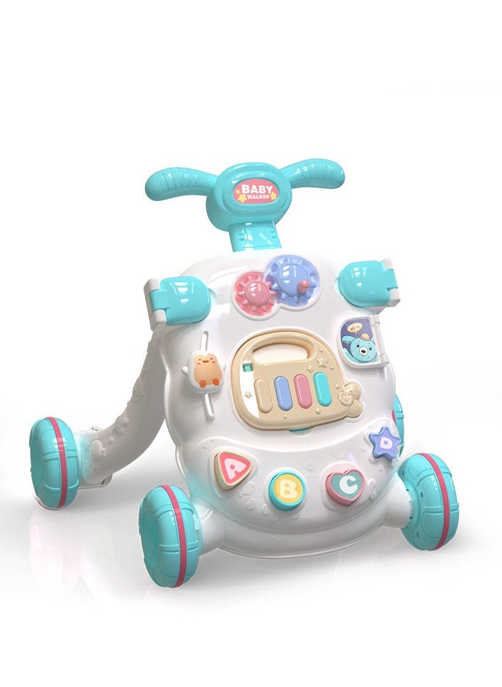 MIXDE Baby Walker, Baby Push Walkers, Assemble as Scooter/Motorbike/Activity Center/Detachable Panel, Walking Toys Learning Walker for Infants Toddler 