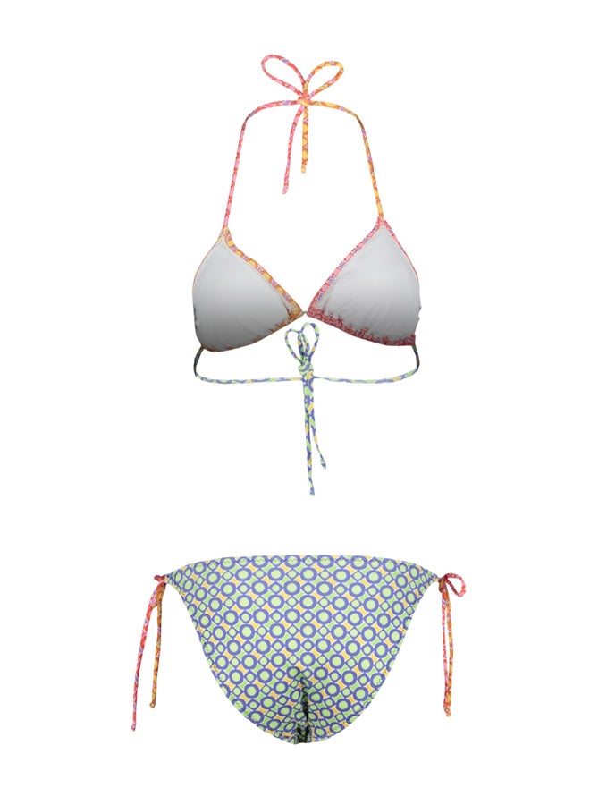 Geometric Patterned Triangle Tie Bikini Set TBESS22BT0002
