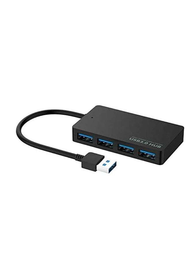NIBEMINENT USB Hub 3.0, 4 Ports Ultra Slim USB 3.0 Hub Adapter Portable High Speed Expansion Multi USB Hub Splitter Adapter Cable for PC Laptop, Desktop, PS3, Xbox, Wii, MAC  - Image 1