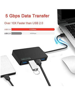 نيبمينينت محور USB 3.0، 4 منافذ رفيع للغاية، محول محور USB 3.0 محمول عالي السرعة، توسعة متعددة، كابل موزع محول USB لجهاز الكمبيوتر، اللابتوب، سطح المكتب، PS3، Xbox، Wii، MAC  - Image 4