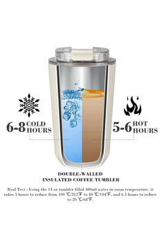 smeg 320ML Beverage Cup Travel Portable Car Drinking Cup Stainless Steel Vacuum Leak proof 320ML Coffee Thermos（Purple）  - Image 2