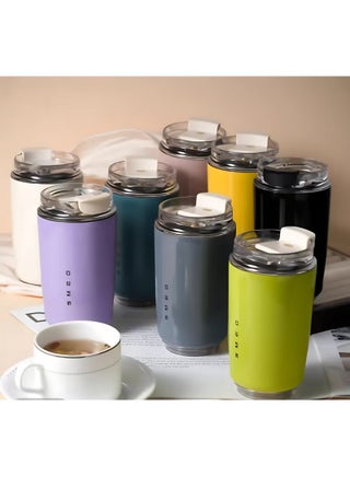 320ML Beverage Cup Travel Portable Car Drinking Cup Stainless Steel Vacuum Leak proof 320ML Coffee Thermos（Purple） - view 4