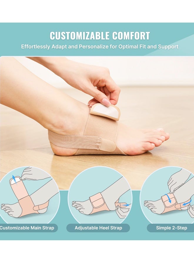 دعامات تقوس القدم لتخفيف التهاب اللفافة الأخمصية، دعامة تقوس القدم مع تقويمات مدمجة - للأقدام المسطحة، ذات التقوس العالي والمنخفض، للجنسين - Image 4