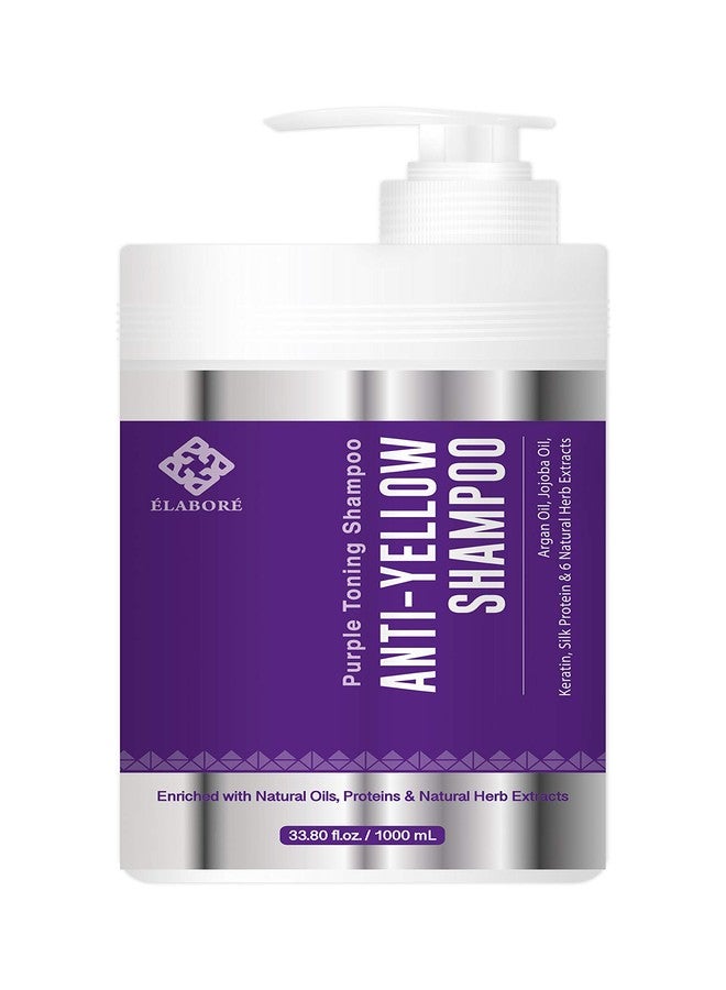 Elabore Purple Toning Shampoo - Anti Yellow Shampoo 33.80fl.oz/ 1000ml - Image 1
