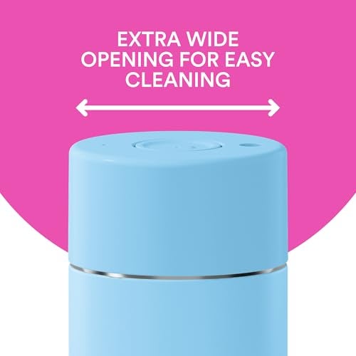 frank green - Ceramic Reusable Cup - Travel Coffee Mug, Stainless Steel Coffee Cup, Insulated Tumbler - Push Button Lid - 12oz - Sky Blue - Image 5