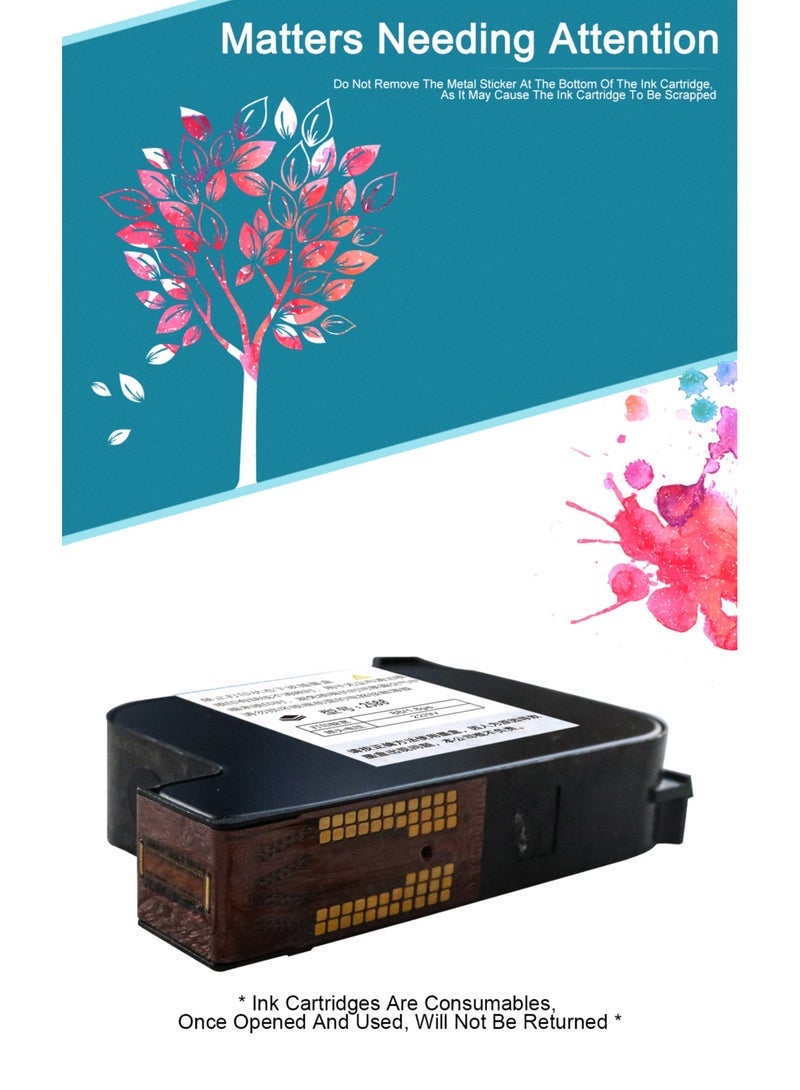 ديمين 2790K عبوة حبر سائلة أصلية سريعة الجفاف عبوة حبر مائية قابلة للذوبان بديل لطابعة نفث الحبر المحمولة MX3S/D10 (أسود) - Image 5