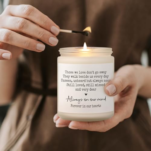 Shqiueos Sympathy Gifts for Loss of Loved One, Memorial Lavender Scented Candle 7oz, Bereavement, Thinking of You, Grief Gift, Funeral Comfort Condolence Remembrance Christmas Gift - Image 3