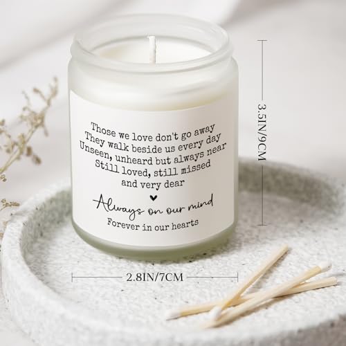 Shqiueos Sympathy Gifts for Loss of Loved One, Memorial Lavender Scented Candle 7oz, Bereavement, Thinking of You, Grief Gift, Funeral Comfort Condolence Remembrance Christmas Gift - Image 2