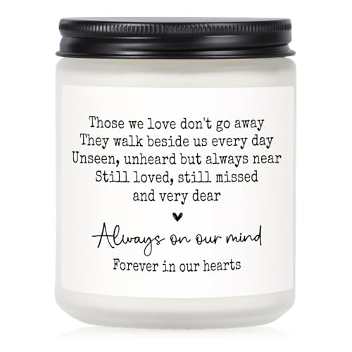 Shqiueos Sympathy Gifts for Loss of Loved One, Memorial Lavender Scented Candle 7oz, Bereavement, Thinking of You, Grief Gift, Funeral Comfort Condolence Remembrance Christmas Gift - Image 1