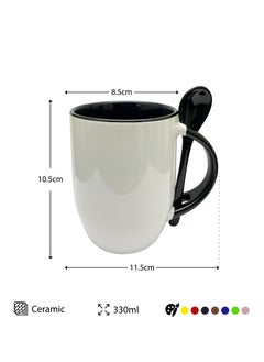 Cute Panda Ceramic Mug with Spoon – 330ml – Black Handle & Interior – Adorable Coffee & Tea Mug – Perfect Gift for Animal Lovers & Office Use - pzsku/Z23E24ED2BCD8893B7ED7Z/45/1741081001/4fc16517-62a2-40ca-8834-277f1b62646f