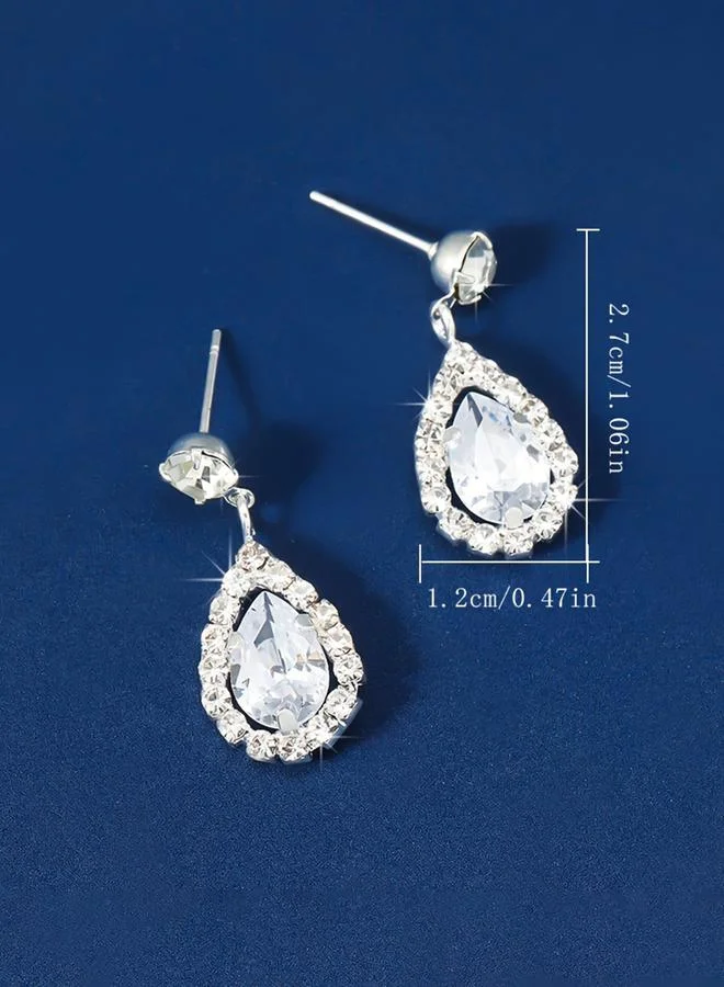 تايك تو Take Two Embellished Rhinestone Drop Earrings
