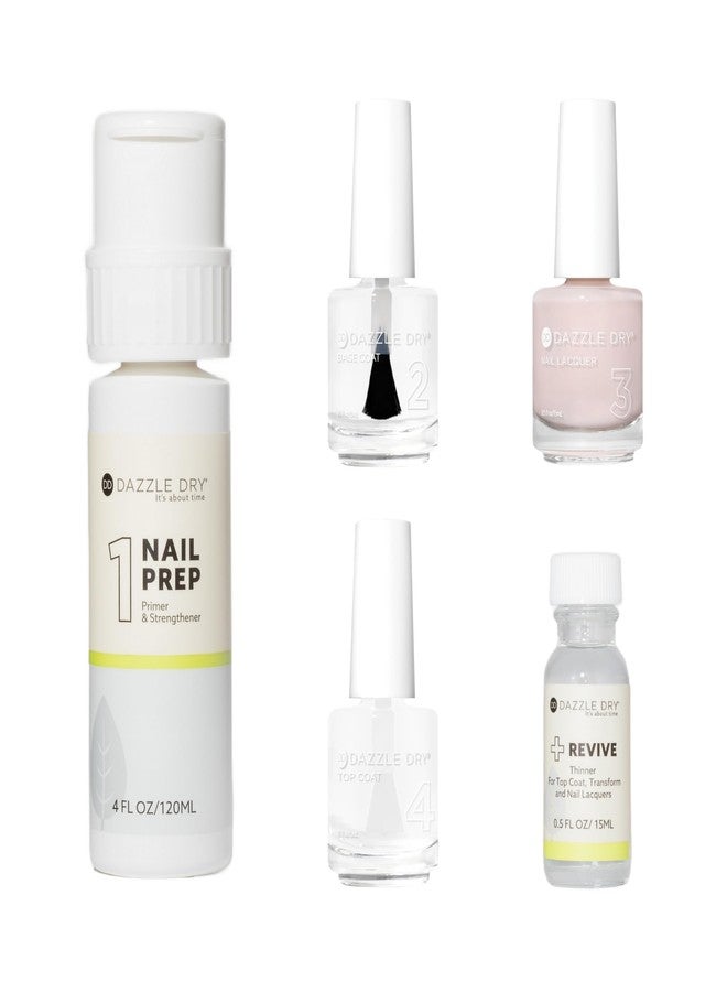 Dazzle Dry Full System Kit - Touch of Love - A semi-sheer pale chalky pink. (5 Piece Kit) - Image 1