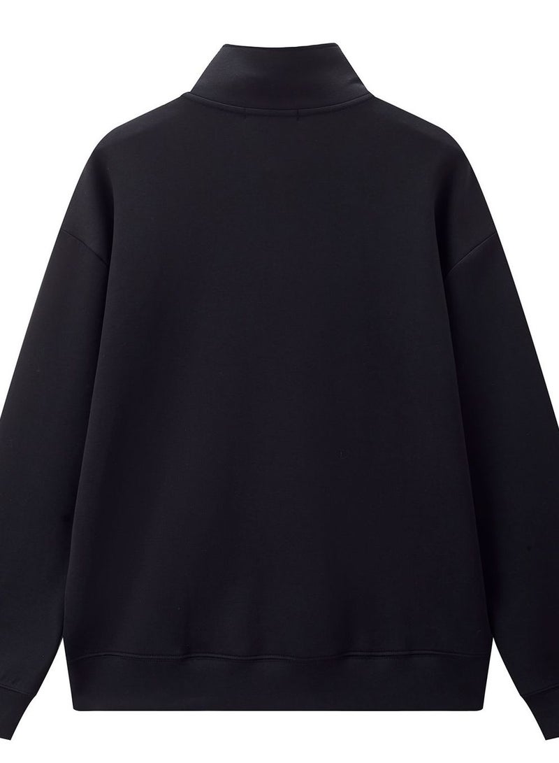 GIORDANO Men’s Regular Fit Lyocell Half-Zip Sweatshirt - Image 4