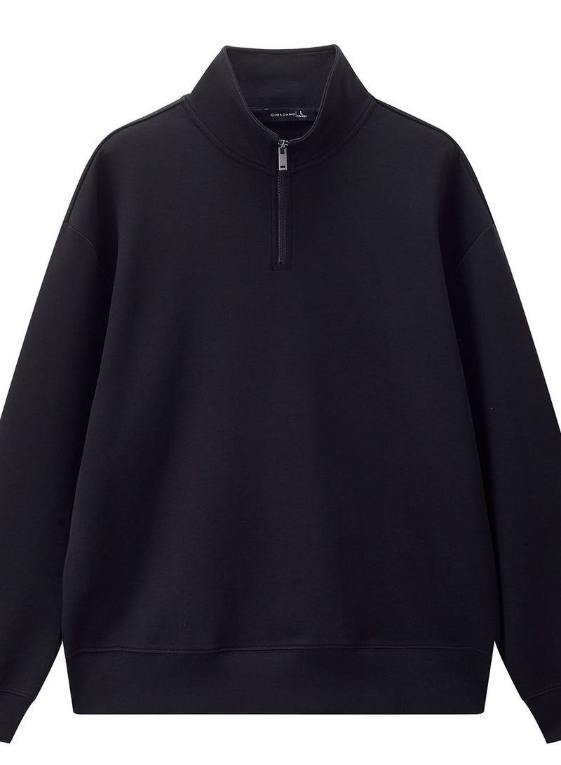 GIORDANO Men’s Regular Fit Lyocell Half-Zip Sweatshirt - Image 3