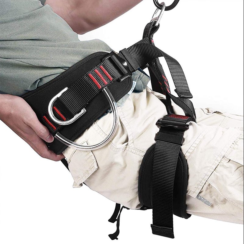 Ttechouter Adjustable Thickness Climbing Harness Half Body Harnesses for Fire Rescuing Caving Rock Climbing Rappelling Tree Protect Waist Safety Belts - Image 3