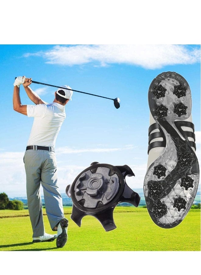 Generic Studs for Golf Shoes, Anti-Skid, Spike Wrench Two Pin Remover Tool Replacement Aid, Shoe Spikes, Soft Cleats Pins, Fast Twist, Fits Most Models (Black) - Image 2