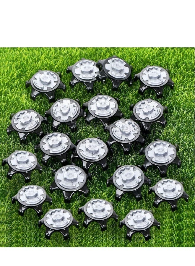 Generic Studs for Golf Shoes, Anti-Skid, Spike Wrench Two Pin Remover Tool Replacement Aid, Shoe Spikes, Soft Cleats Pins, Fast Twist, Fits Most Models (Black) - Image 3