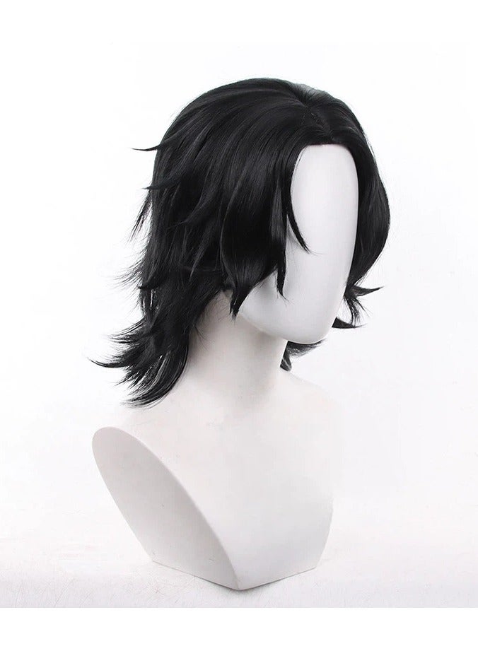 general One Piece Portgas D. Ace Cosplay Wig Black Curly Middle Part Hair for Anime Halloween Costume - Image 4