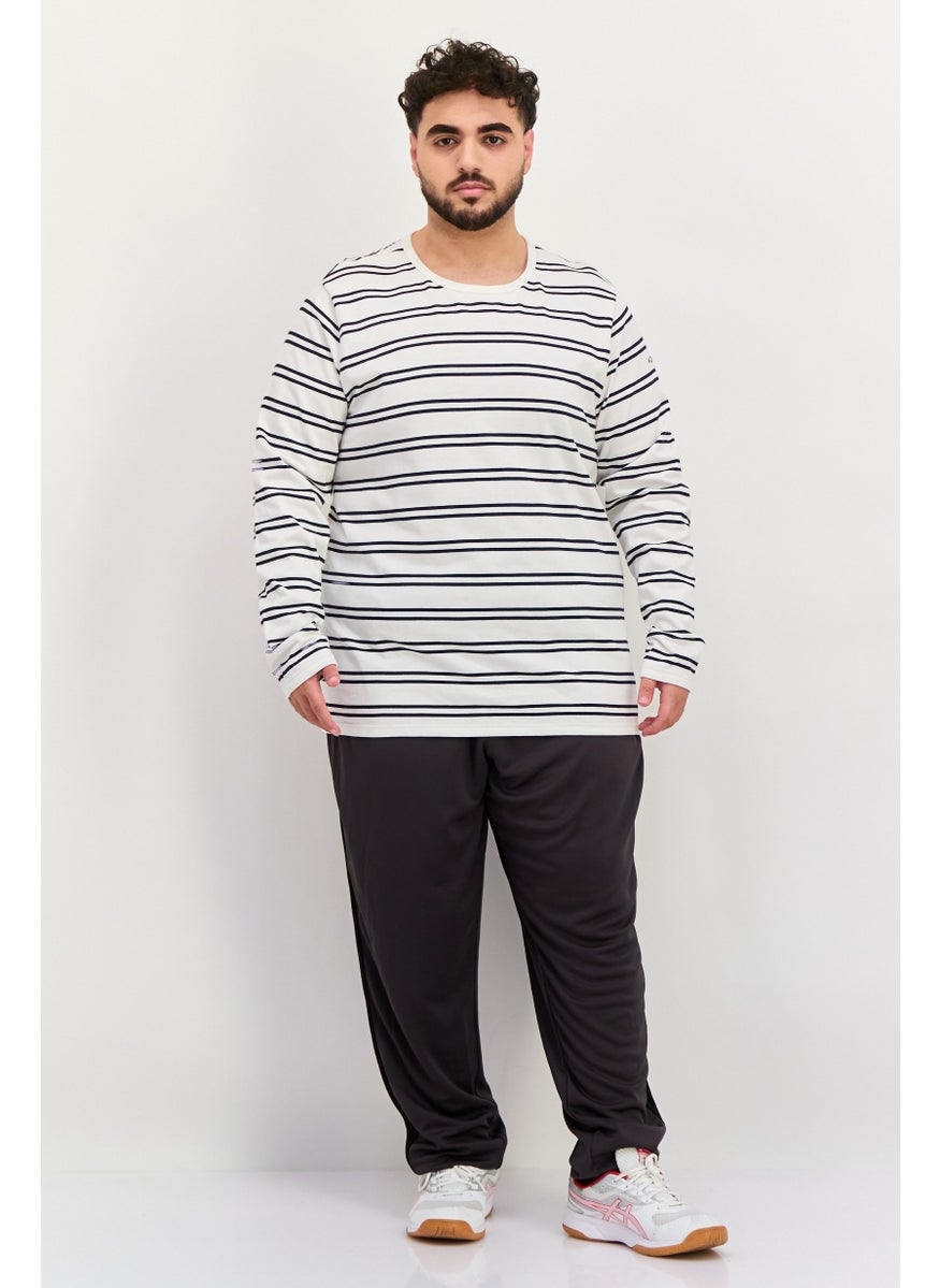 Men Round Neck Stripe Long Sleeves Sweatshirt, White - pzsku/Z23E2AF72082F002A227FZ/45/_/1737641757/ba96bbe2-7e9d-4a7d-8e64-0003ecf8781b