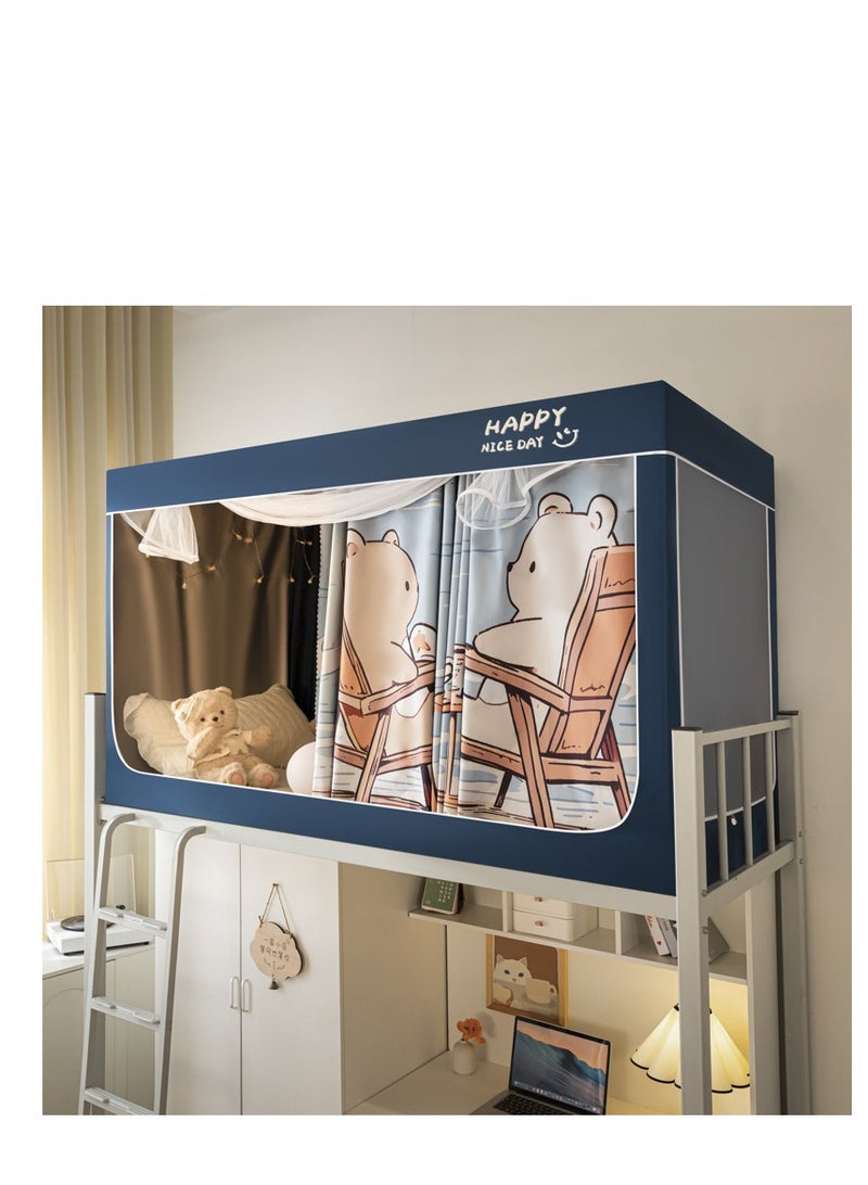 Y&D Bed Canopy Tents Curtain Blackout Curtain Single Bed Tent Curtain Student Shading Cloth Bed Canopy Mosquito Net Student Sleep Privacy Protection - Image 1