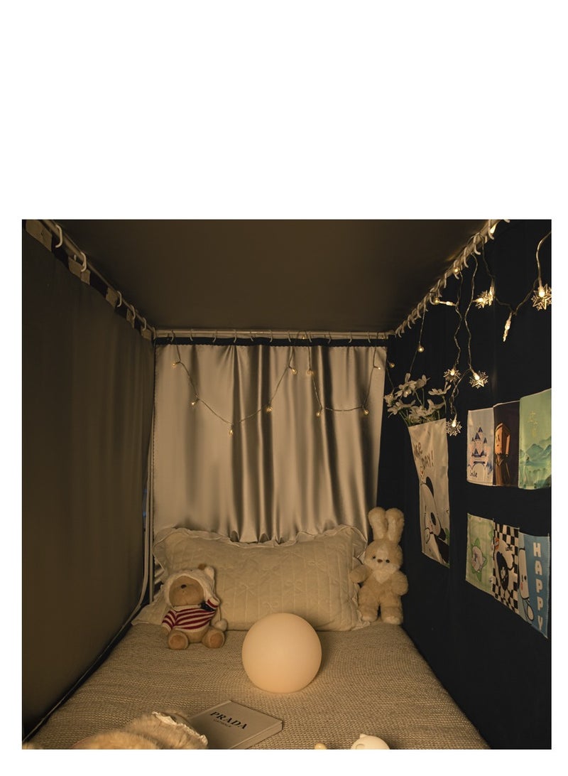 Y&D Bed Canopy Tents Curtain Blackout Curtain Single Bed Tent Curtain Student Shading Cloth Bed Canopy Mosquito Net Student Sleep Privacy Protection - Image 2