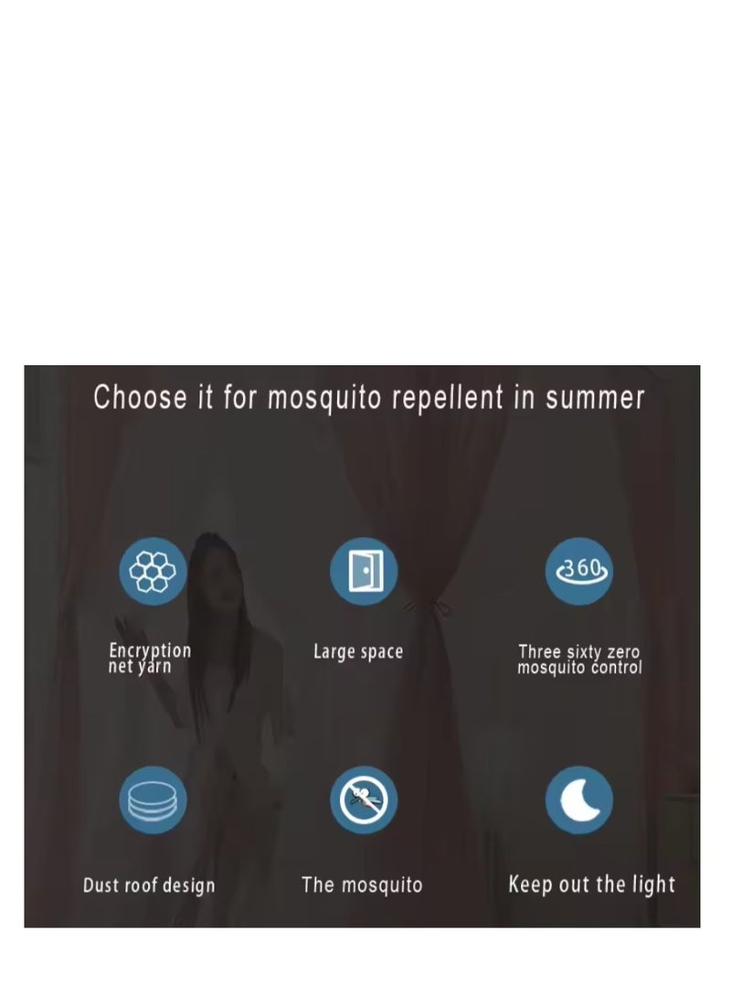 Y&D Bed Canopy Tents Curtain Blackout Curtain Single Bed Tent Curtain Student Shading Cloth Bed Canopy Mosquito Net Student Sleep Privacy Protection - Image 5