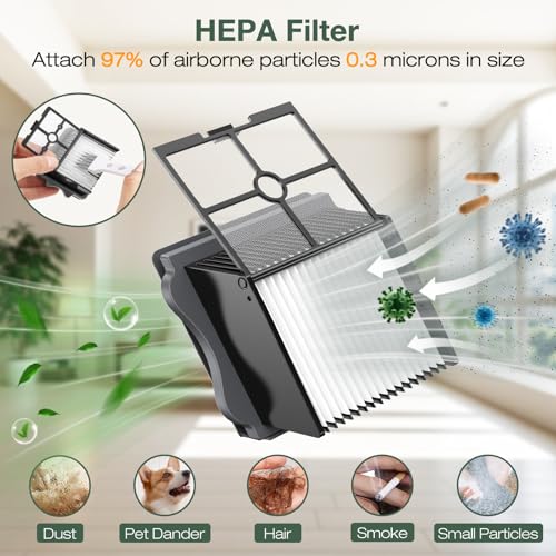 isinlive طقم فرشاة رولر وفلتر HEPA متوافق مع Tineco iFloor 3/ Floor One S3، 2 فرشاة رولر + 4 فلتر HEPA - Image 4