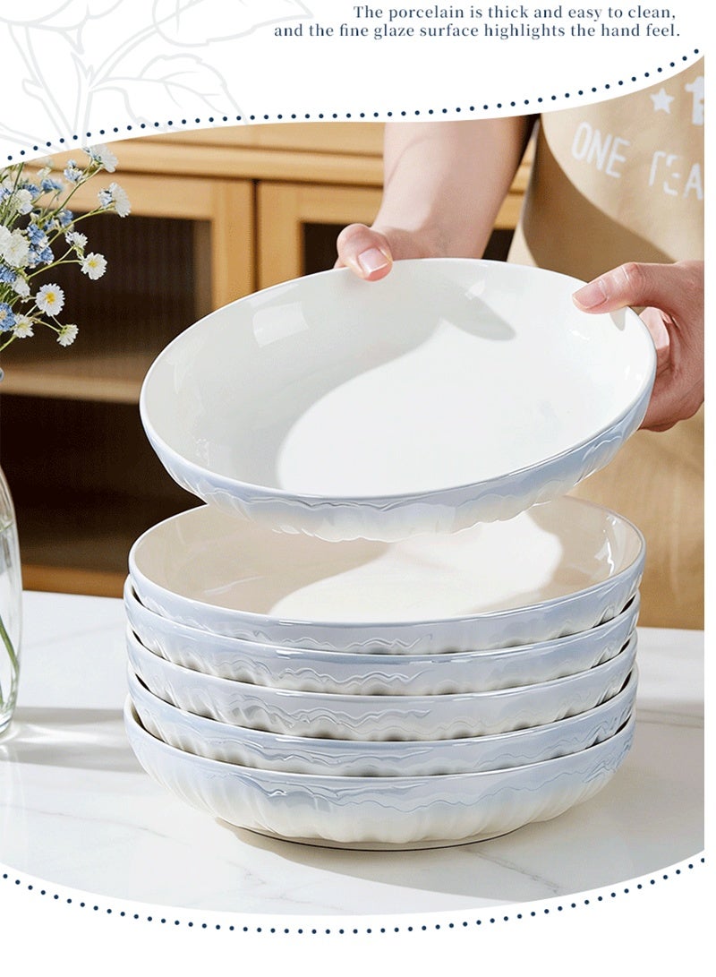 High Quality Porcelain Tableware Set 18-Piece Tableware Set Gift Box Ceramic Tableware Set, Microwave and Dishwasher Safe Includes 4 Plates 5 Bowls and 5 Spoons 4 chopsticks Suitable for Holiday Gifts or Parties White - Image 5