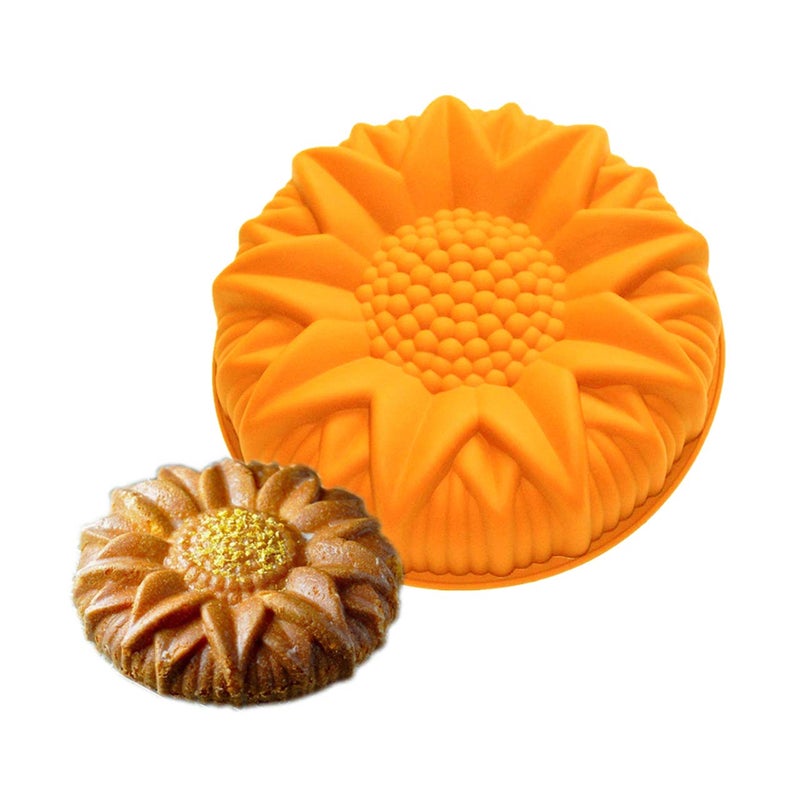 FantasyDay 98 Sunflower Birthday Cake Mold Silicone Baking Molds Party Cake Bakeware for Your Anniversary Dessert Cake Bread Tart Pie Flan and More 4 - Image 2