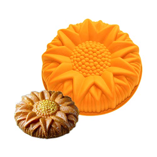 FantasyDay 98 Sunflower Birthday Cake Mold Silicone Baking Molds Party Cake Bakeware for Your Anniversary Dessert Cake Bread Tart Pie Flan and More 4 - Image 1