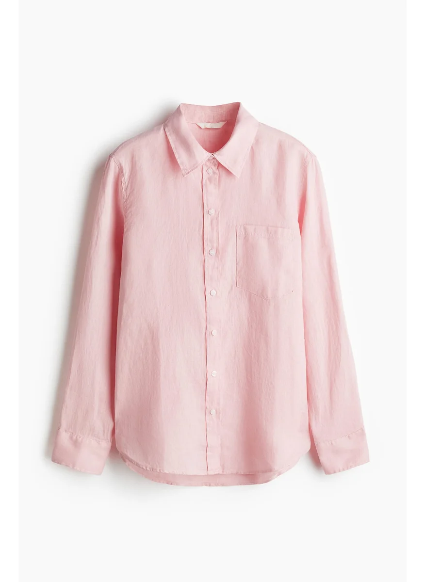 اتش اند ام Linen Shirt