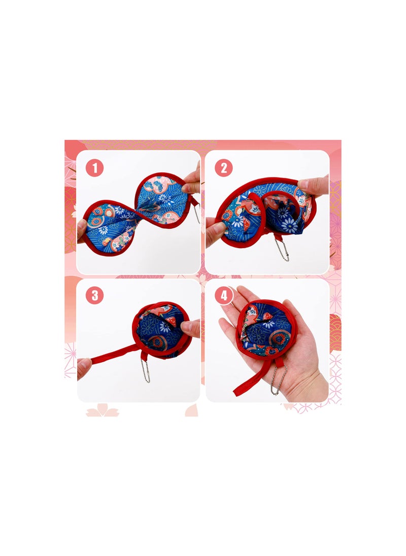 SYOSI Round Japanese Style Folding Fans, Japanese Style Folding Fan Portable Hand Fans for Women Folding, Summer Handheld Folding Fans for Festival Decoration Birthday Wedding Home Decoration(Set of 3)  - Image 2