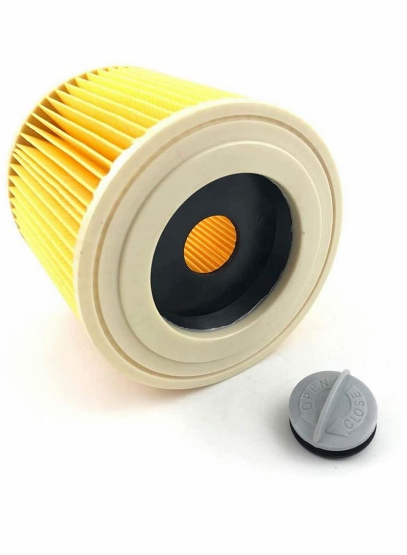 واي آند دي Replacement Vacuum Filter for Kärcher WD3 Cleaners Cartridge HEPA WD2250 WD3.200 MV2 MV3 WD2 WD3P WD 2200 SE 4001 Wet & Dry Cleaner - Image 1