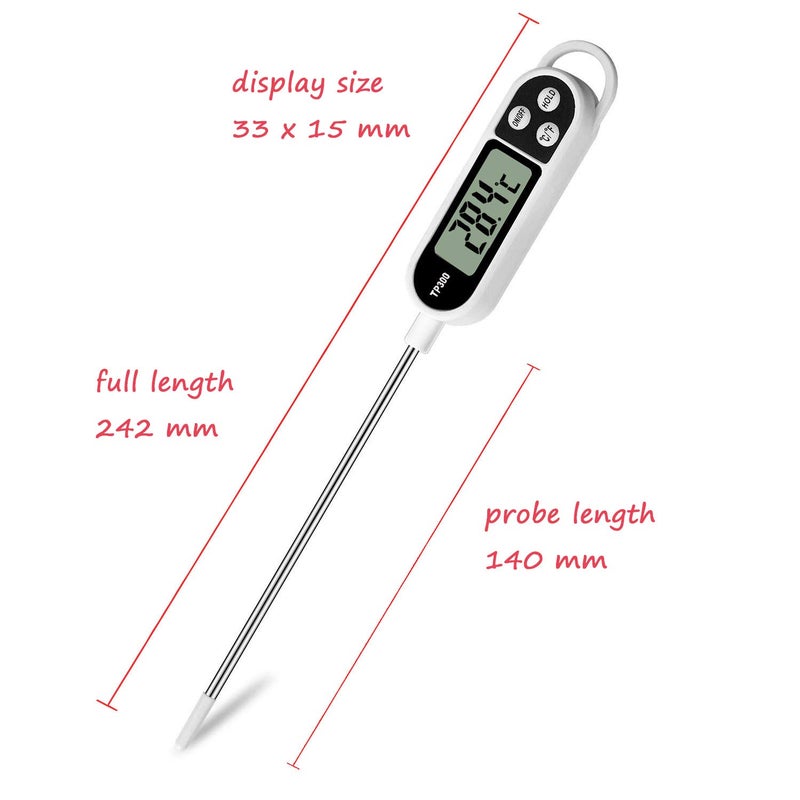 NANGOALA Digital Meat Food Thermometer for Cooking Kitchen BBQ, Probe Instant Read Thermometer with Long Probe for Candy Candle Milk Yogurt Deep Fry Roast Baking Temperature - Image 2