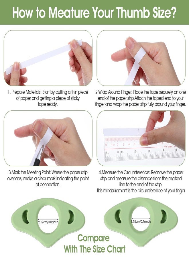 Gtziqa 4 Pcs Thumb Book Page Holder, 2 Size Soft Breathable Silicone Book Thumb Page Holders for Reading Books Holders Ring, Teacher Must Haves Books Accessories Book-Lovers Gifts (Small, Medium) - Image 5
