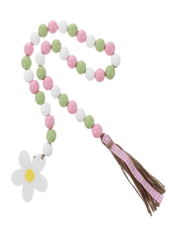 FUNOMOCYA 1 Pc Wooden Beaded Pendant Bead Garland Easter Wooden s Garland Prayer s Easter Party Decor Spring Banner Style Pendant Cloth Party Supplies Tassel - Image 1