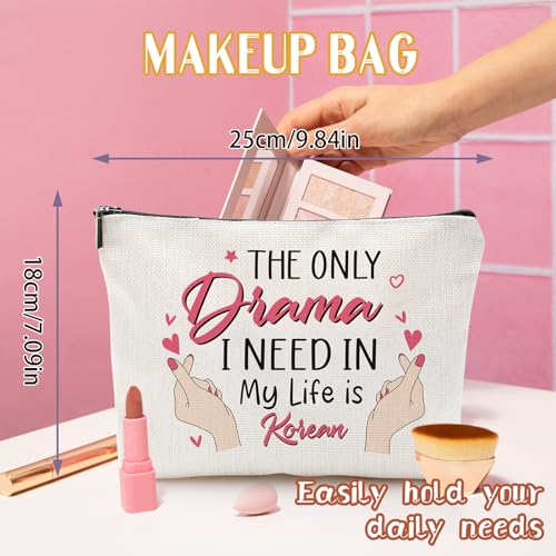 Sitsink Korean Drama Fan Gifts - Funny Gifts for K-pop Lovers, Small Makeup Bag Korean Stuff Merch Gifts for Women, Korean Accessories Essential Gifts for Friends Besties Birthday Christmas Gifts - Image 4